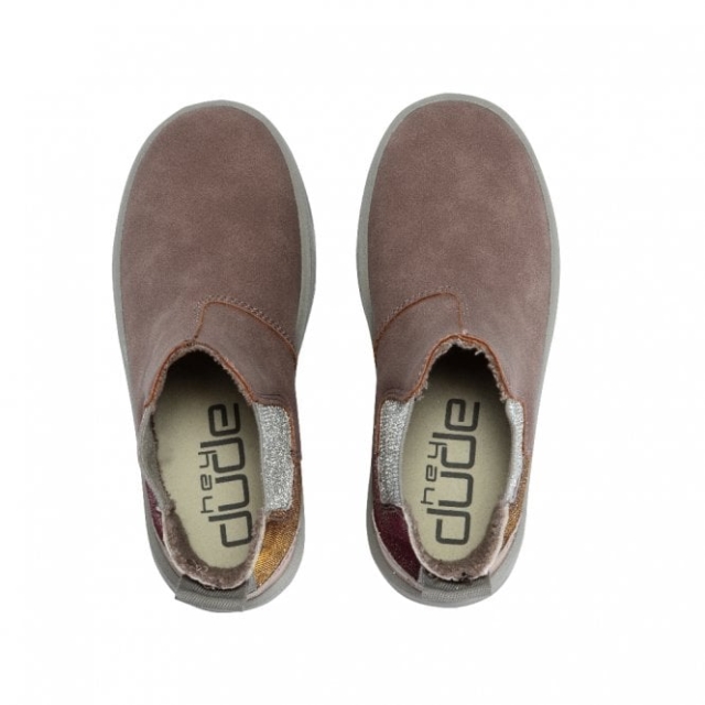 Heydude Aurora Pelle Riciclata Giovanile In Rosa Antico