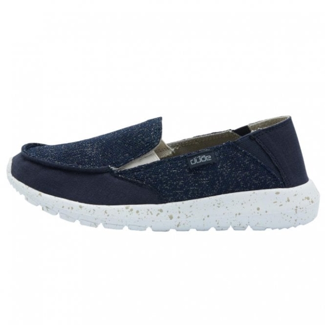 Heydude Ava Isla Micro Sox Navy Slip On / Mulo