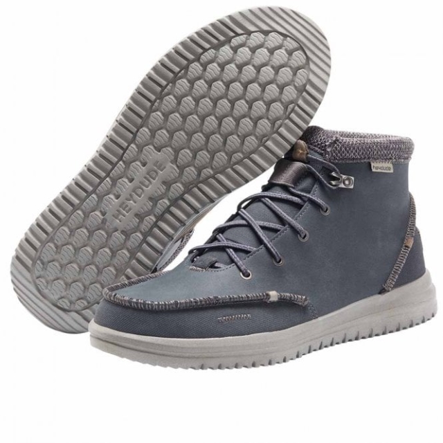 Heydude Bradley In Pelle Riciclata Blu Profondo