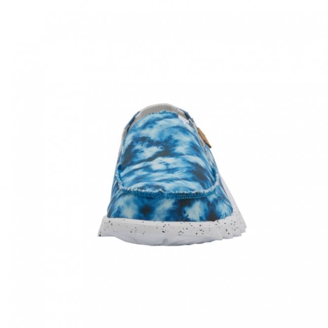 Cravatta In Tela Con Stampa Farty Heydude Tintura Blu