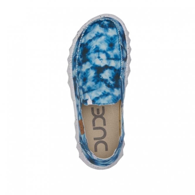 Cravatta In Tela Con Stampa Farty Heydude Tintura Blu