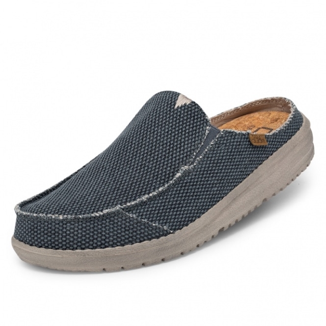Heydude Marty Slip On Mulo Blu Notte Naturale