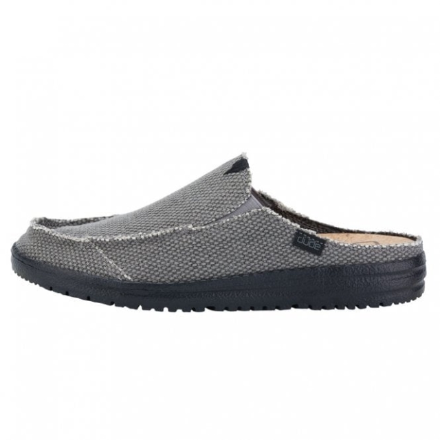 Heydude Marty Natural Off Black Slip On Mule
