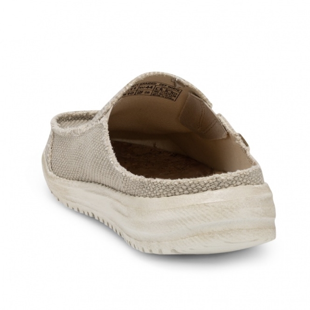 Heydude Marty Slip On Mule Naturale Bianco Sporco