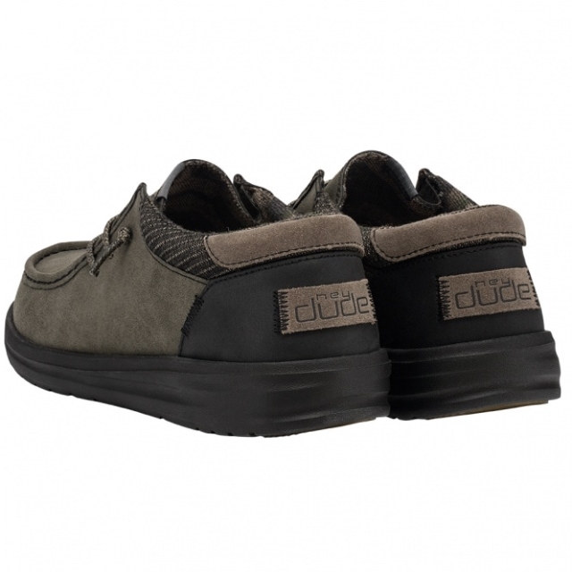 Heydude Paul Pelle Riciclata Oliva Polverosa