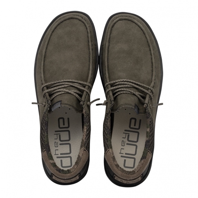 Heydude Paul Pelle Riciclata Oliva Polverosa