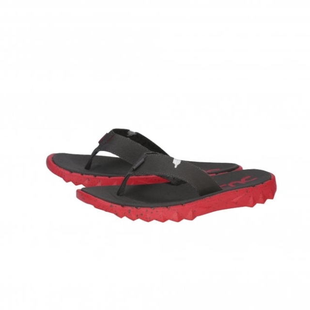 Heydude Sava Infradito In Tela Rosso Grigio Scuro