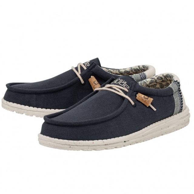Heydude Wally Lino Naturale Navy