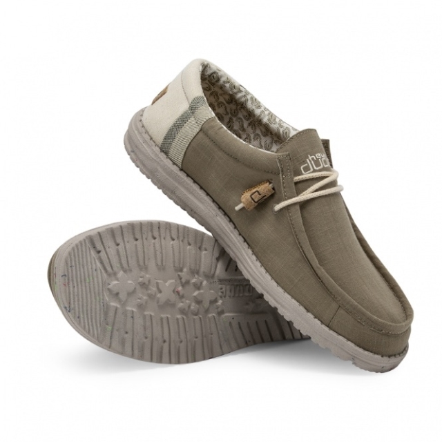 Heydude Wally Lino Naturale Salvia Falciare