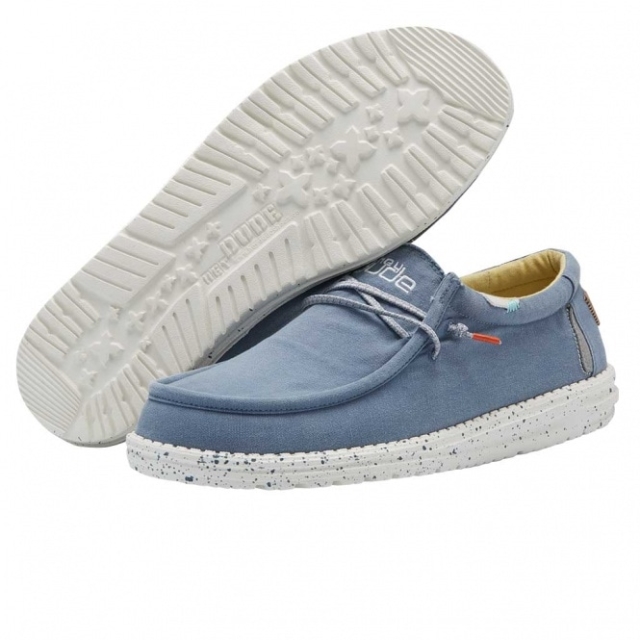 Heydude Wally Tela Lavata Bluestone Giallo