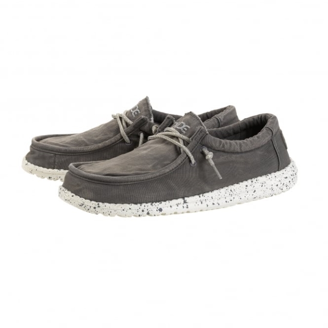 Heydude Wally Tela Lavata Grigio Scuro