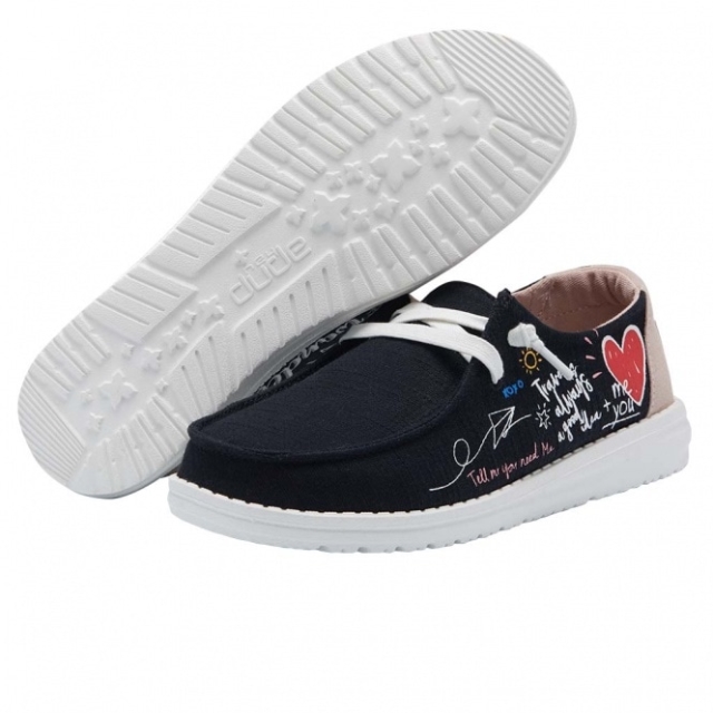 Heydude Wendy Chambray Doodle Nero