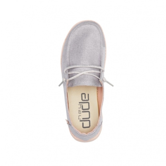 Heydude Wendy Youth Scintillante Pesca Argentata